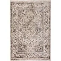 Rectangular Persian Rug with Medallion - Beige