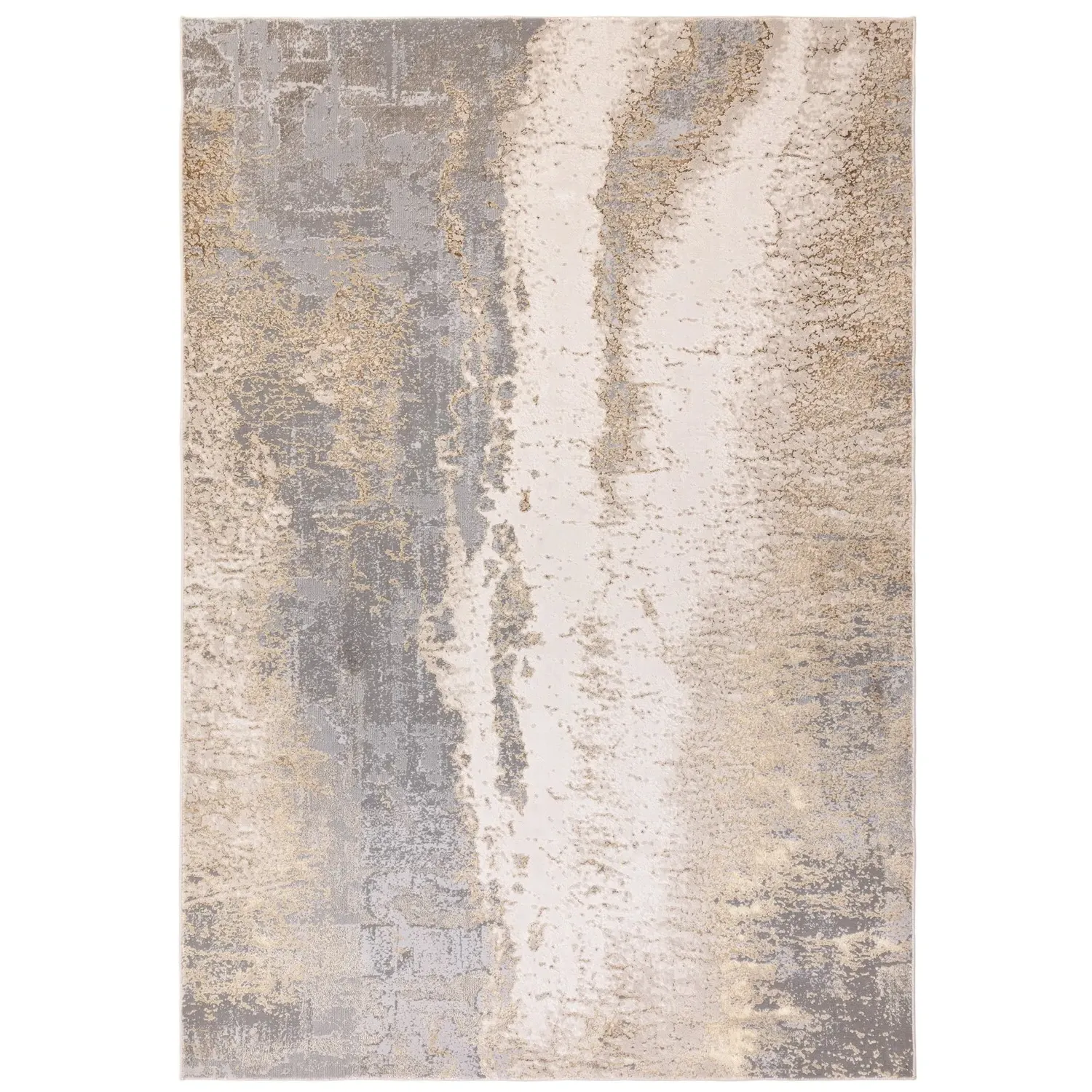 Rectangular Rug Abstract Marble - Silver, Polyester image