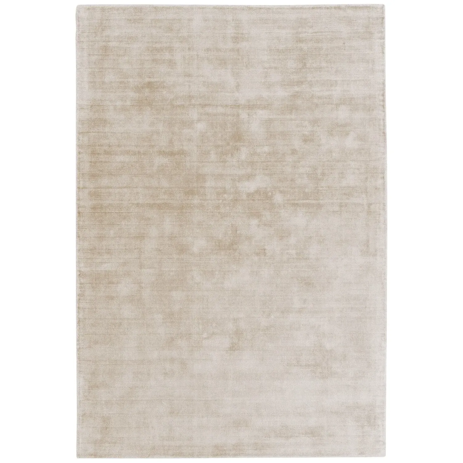 Rectangular Rug Hand-Woven - Beige, Viscose