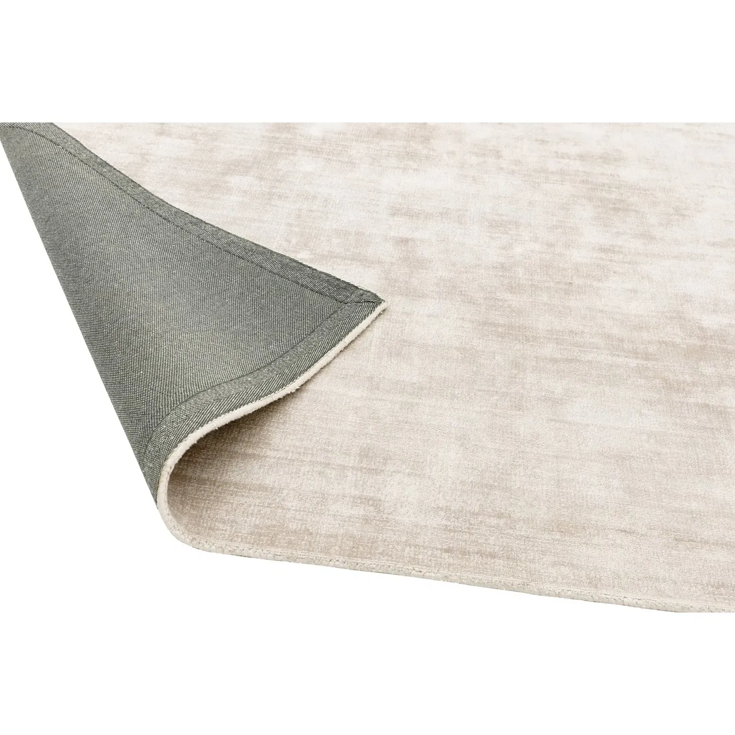 Rectangular Rug Hand-Woven - Beige, Viscose