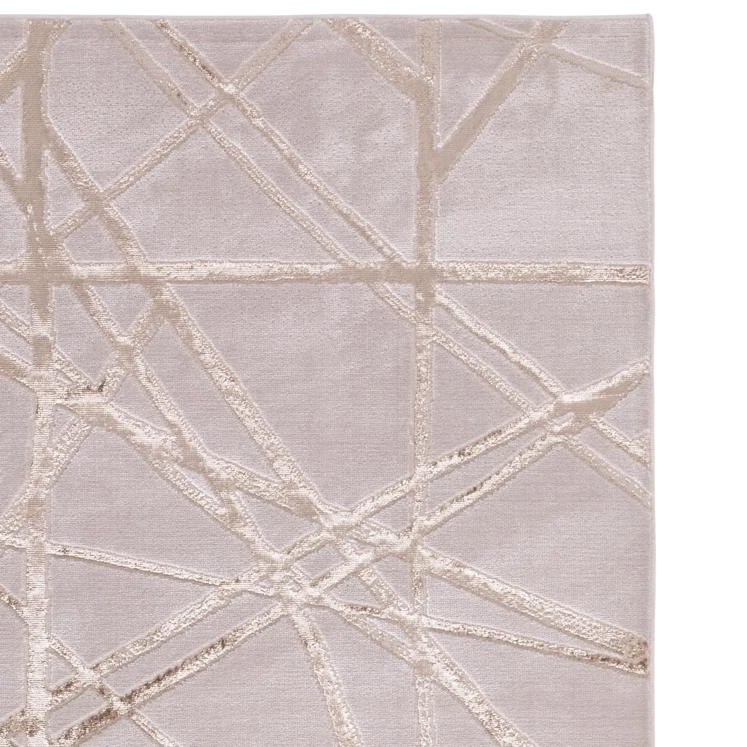 Rectangular Rug with Abstract Pattern - Cream