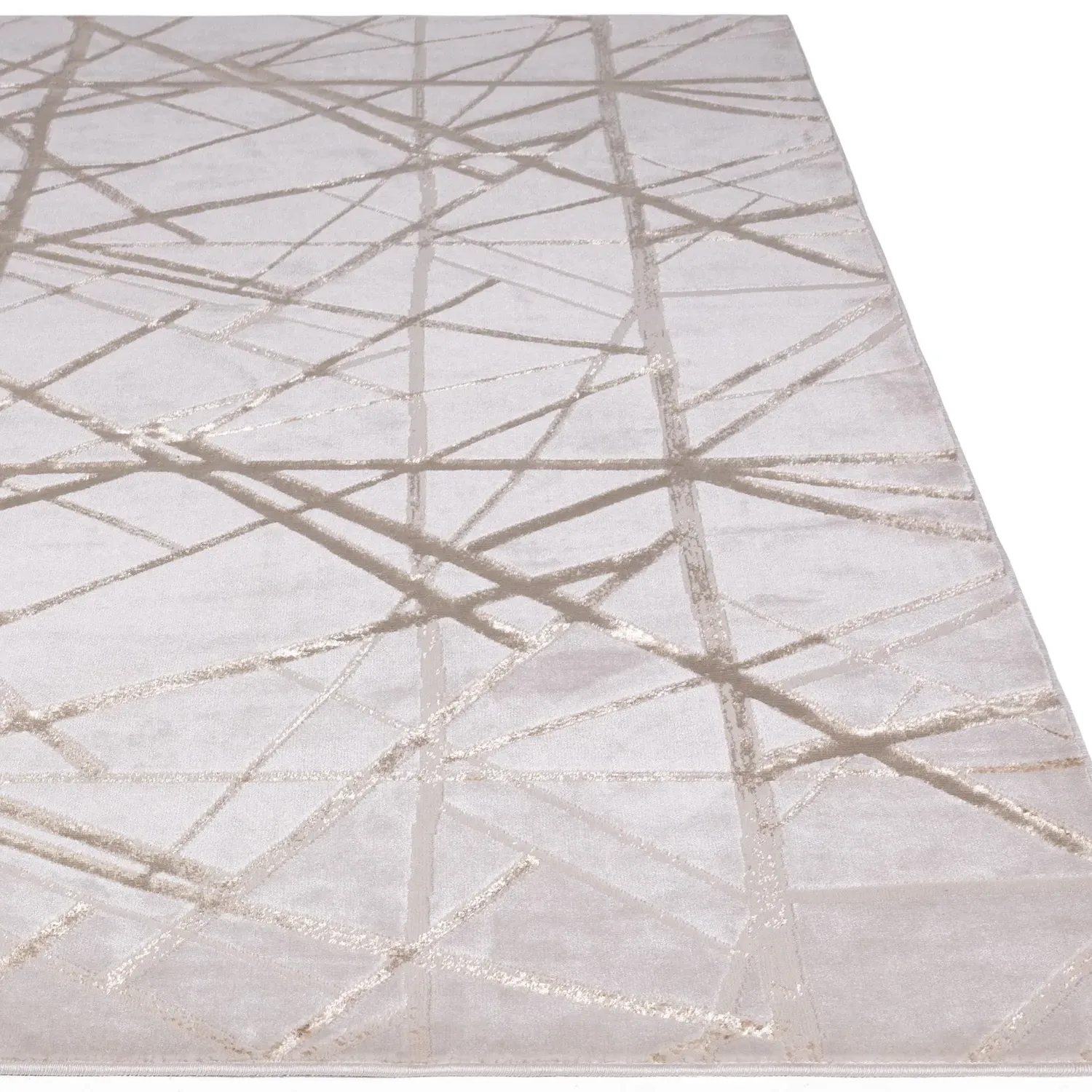 Rectangular Rug with Abstract Pattern - Cream