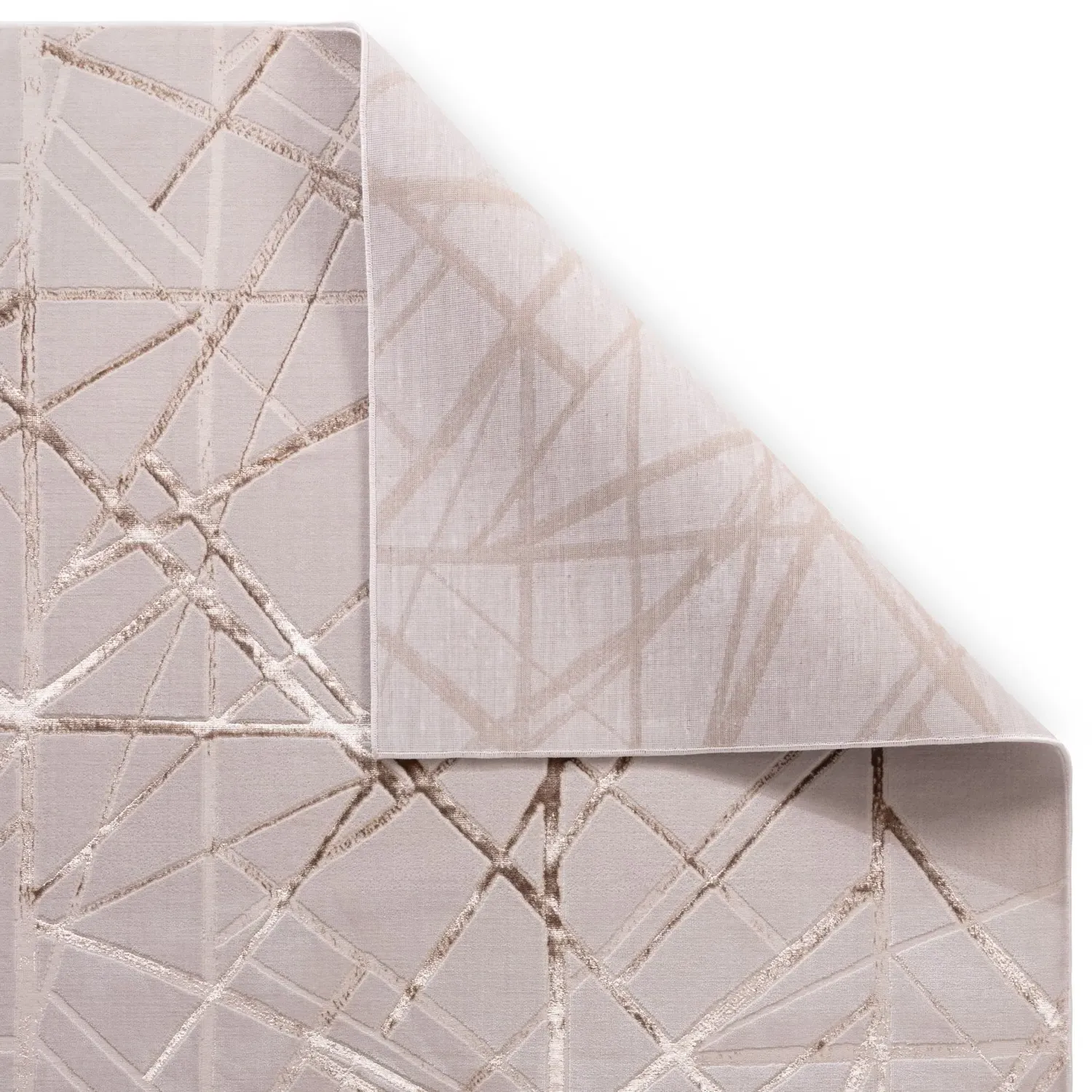 Rectangular Rug with Abstract Pattern - Cream