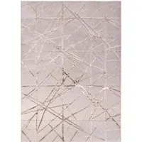 Rectangular Rug with Abstract Pattern - Cream