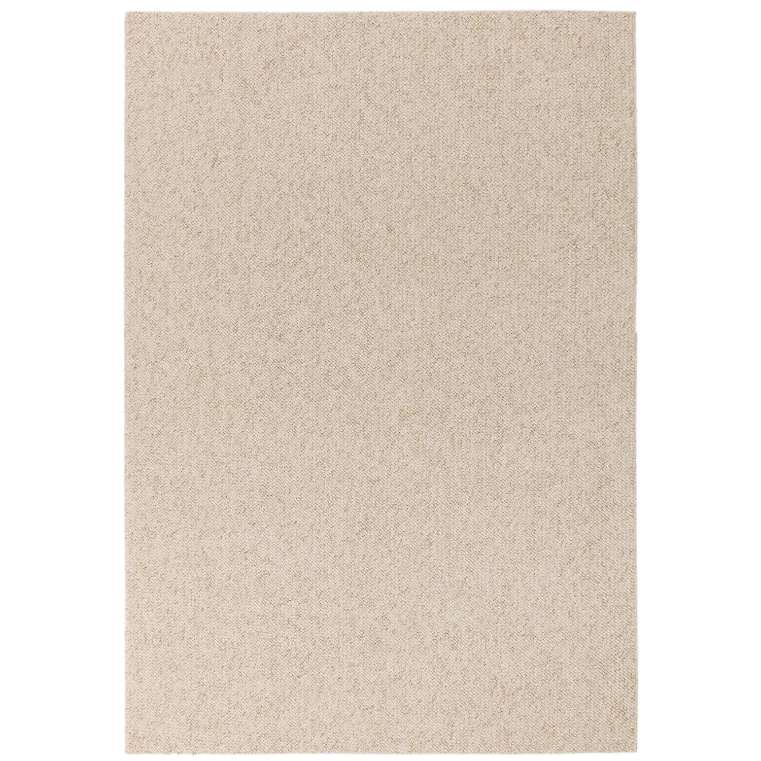Rectangular Rug with Bobble Texture - White, Polyester
