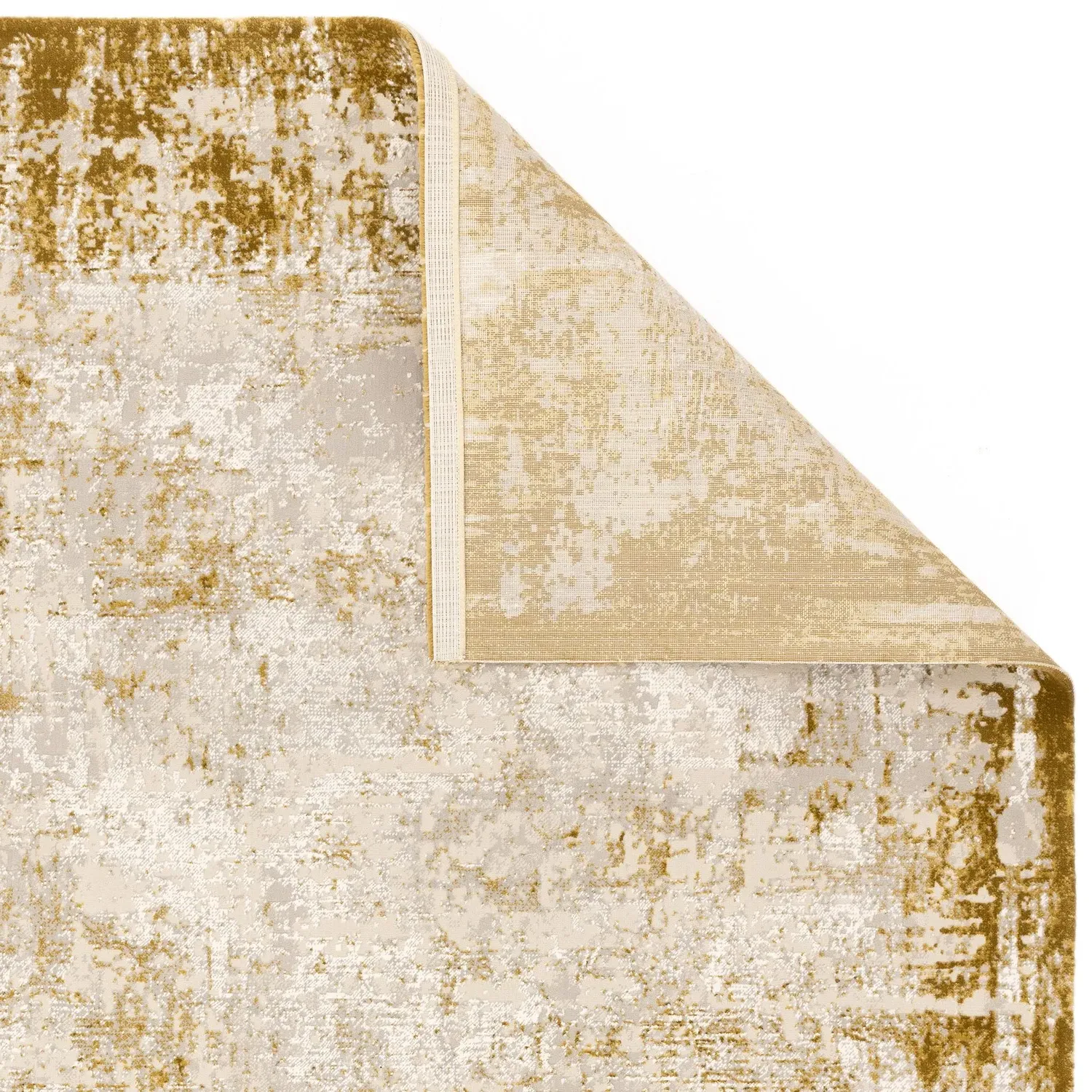 Rectangular Rug with Border - Gold, Polyester