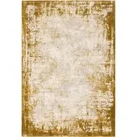 Rectangular Rug with Border - Gold, Polyester