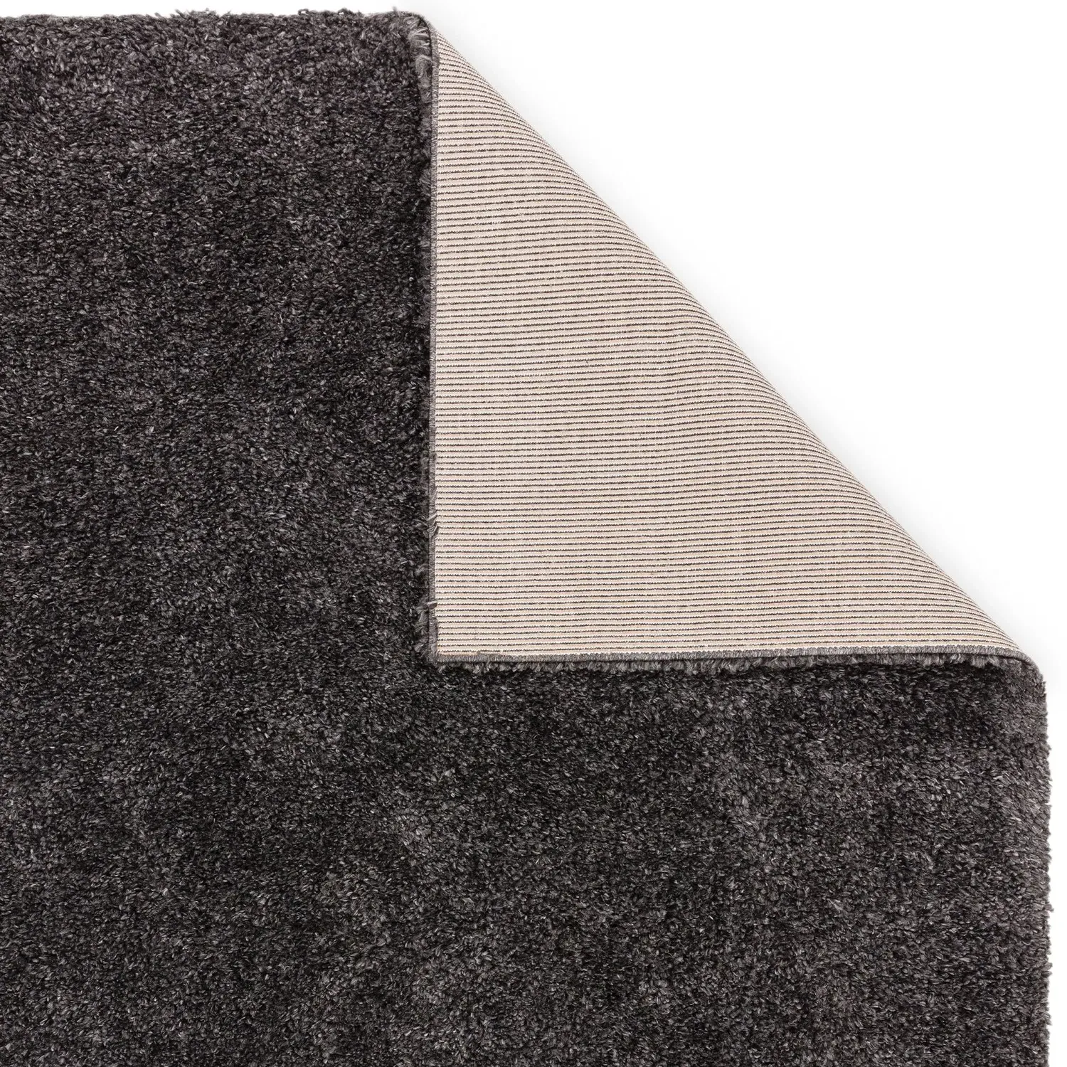 Rectangular Shaggy Rug - Grey, Polypropylene