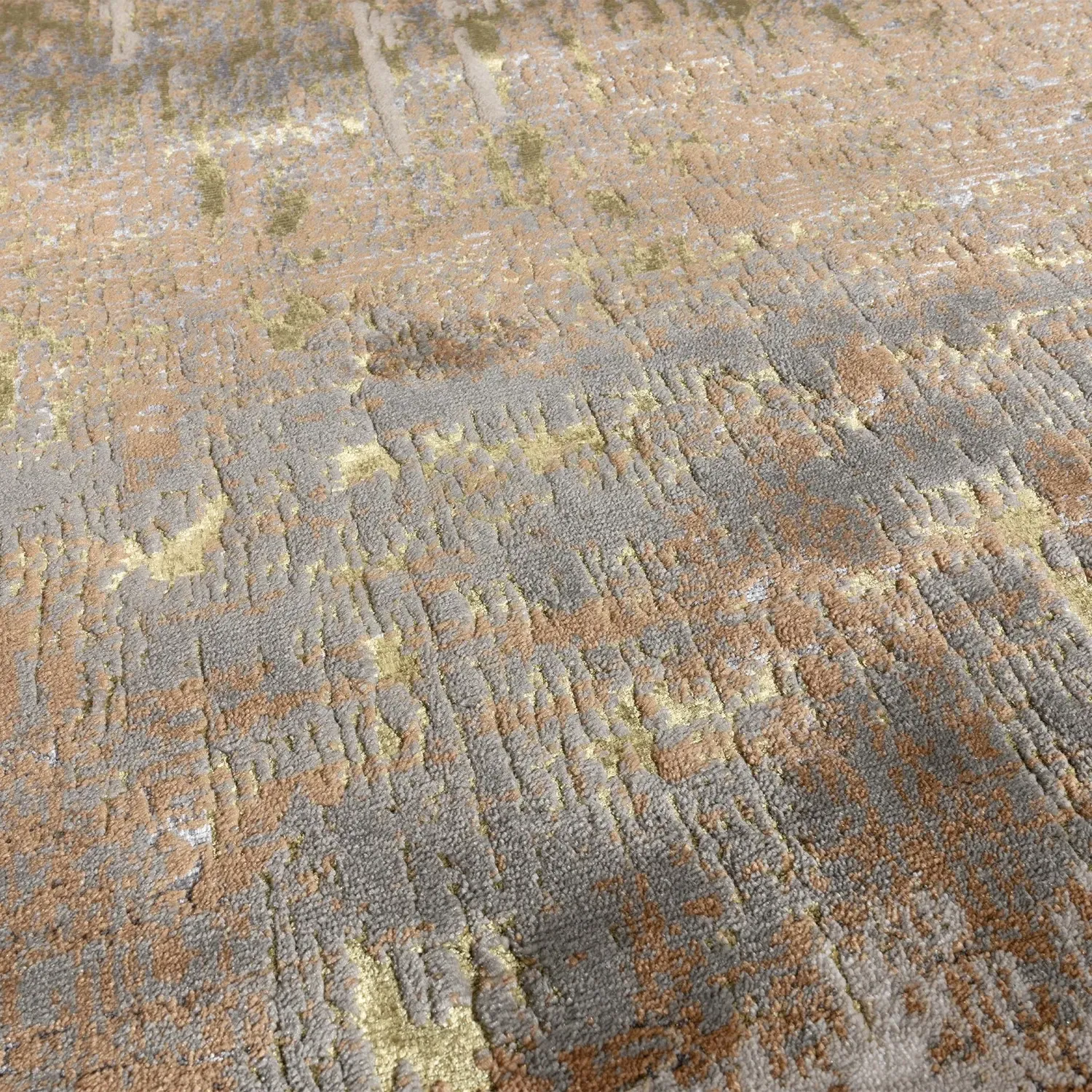 Runner Rug Abstract Design - Beige, Polyester