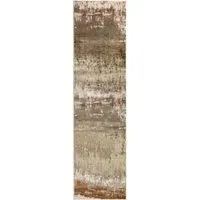 Runner Rug Abstract Design - Beige, Polyester