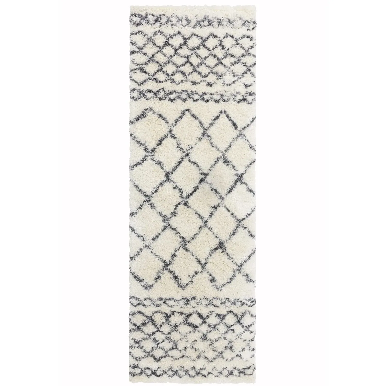 Runner Rug Moroccan Style - Cream, Polypropylene image