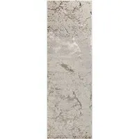 Runner Rug with Abstract Pattern - Beige