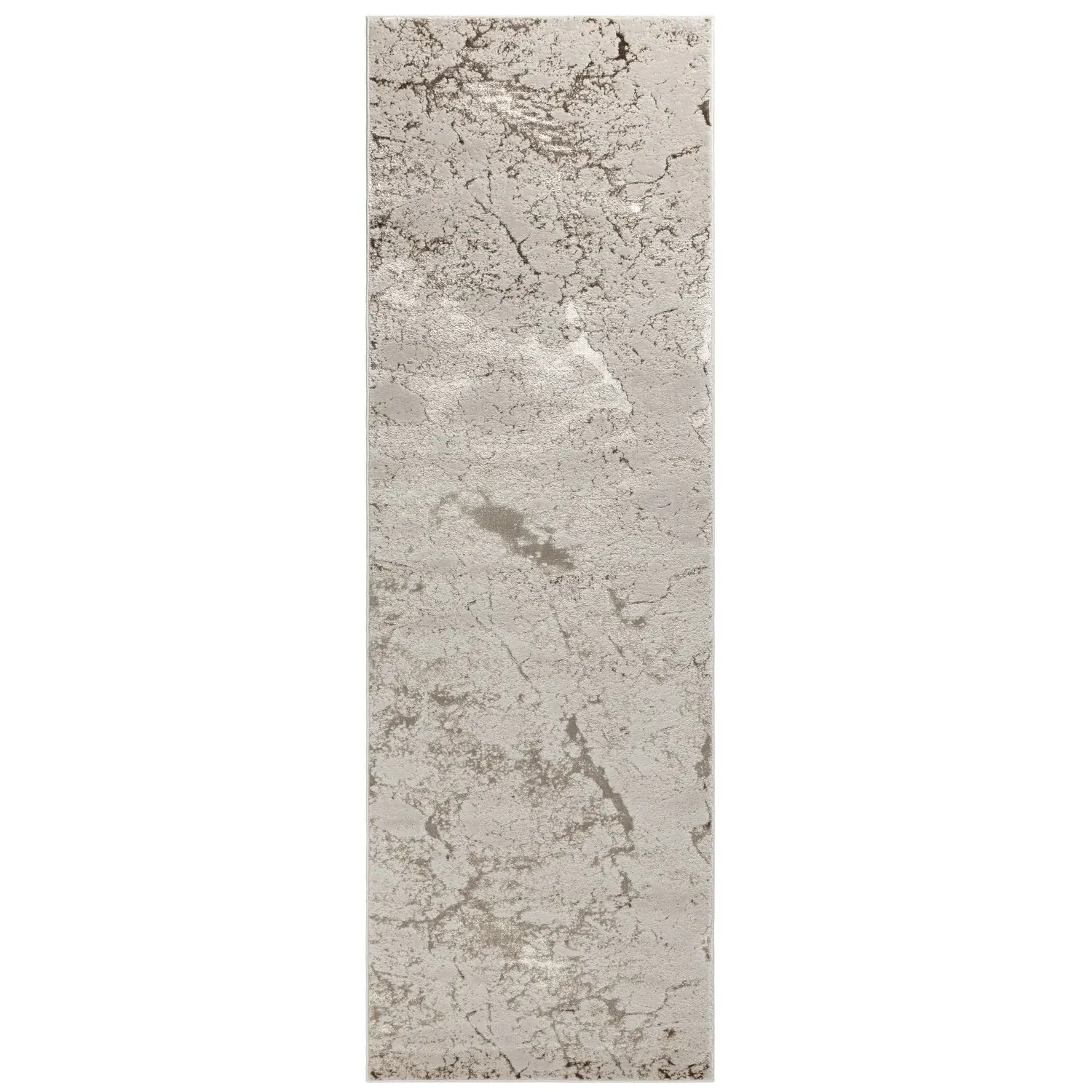 Runner Rug with Abstract Pattern - Beige image