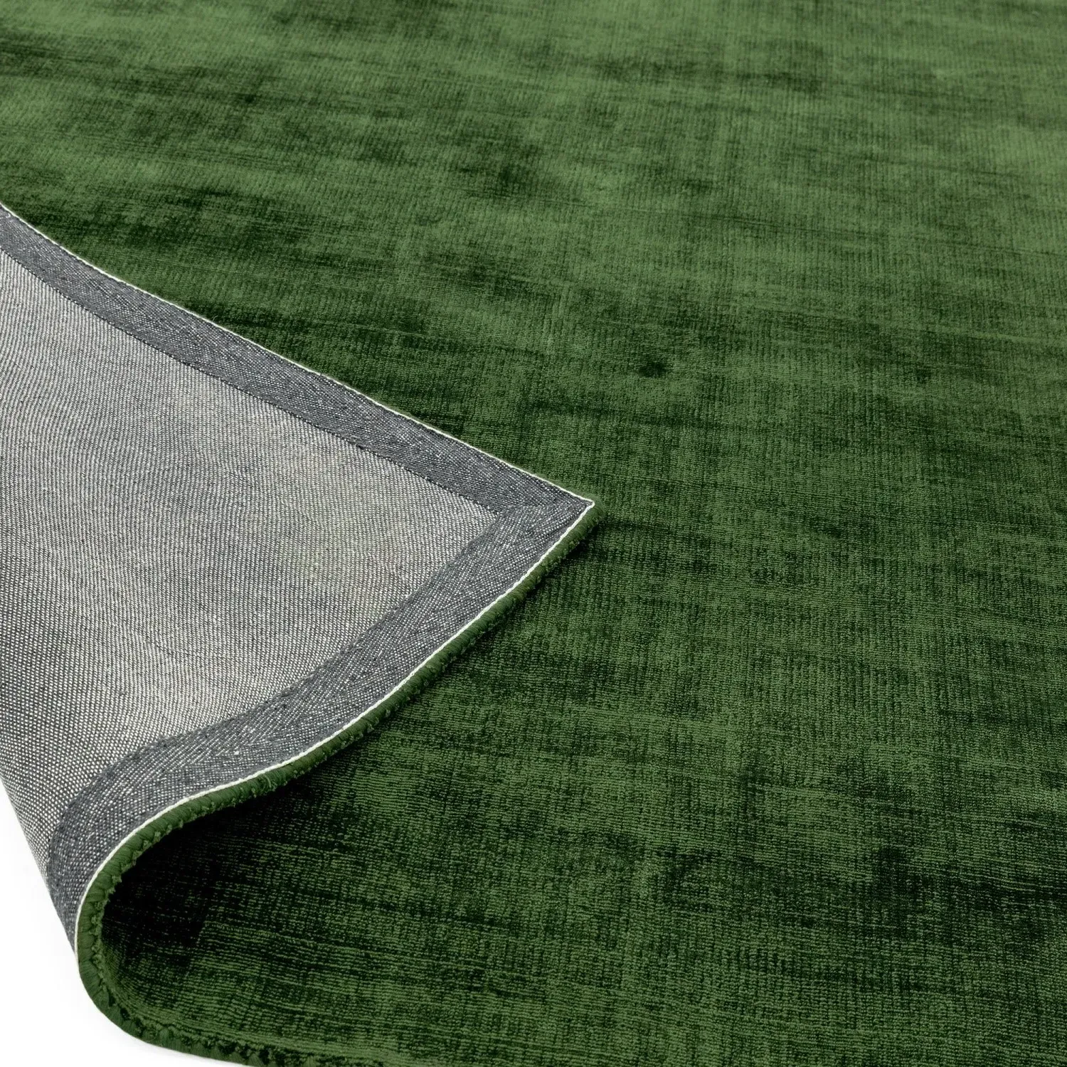 Runner Rug with Distressed Effect - Green, Viscose
