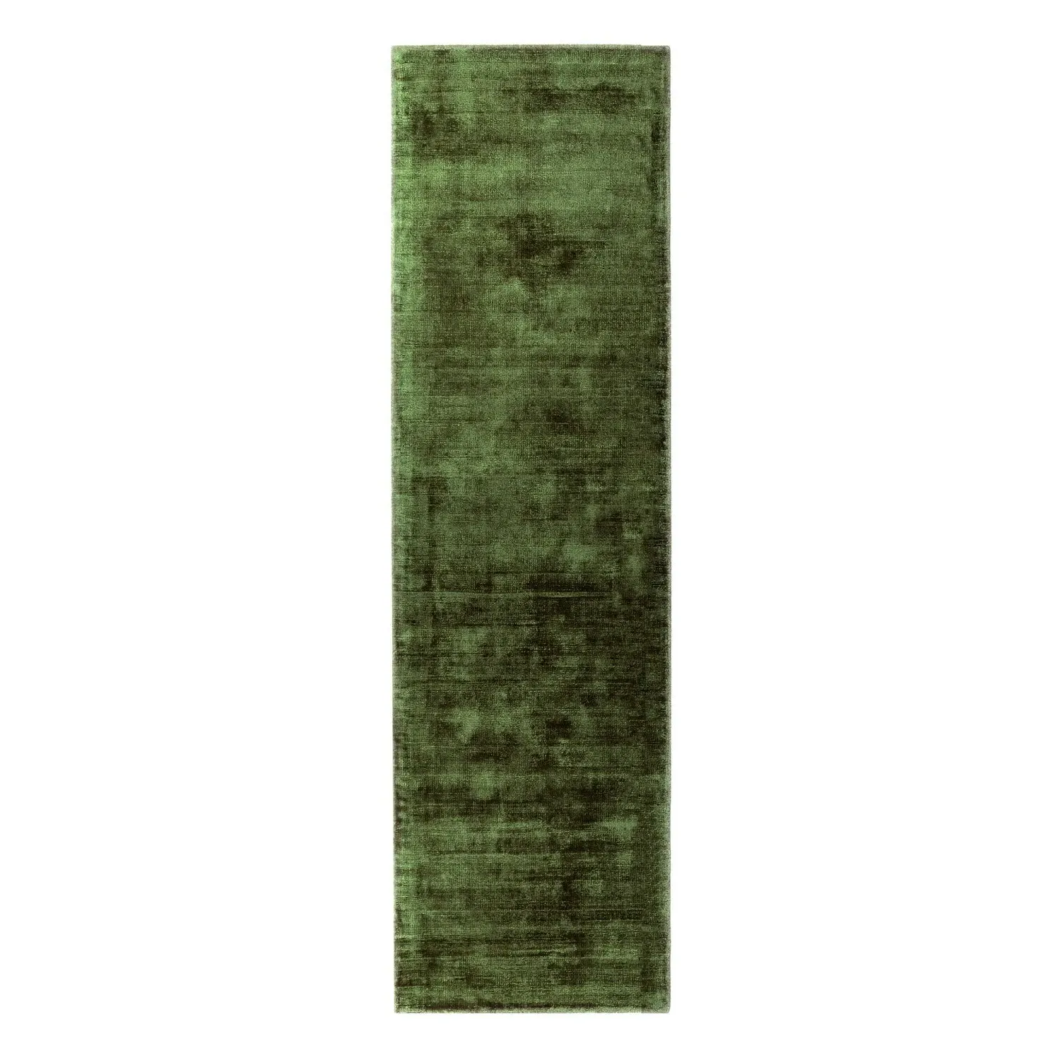 Runner Rug with Distressed Effect - Green, Viscose
