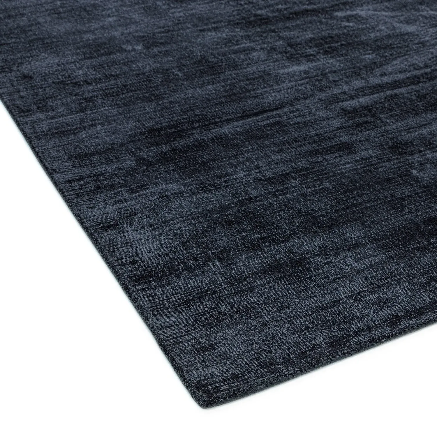 Runner Rug with Distressed Effect - Navy, Viscose