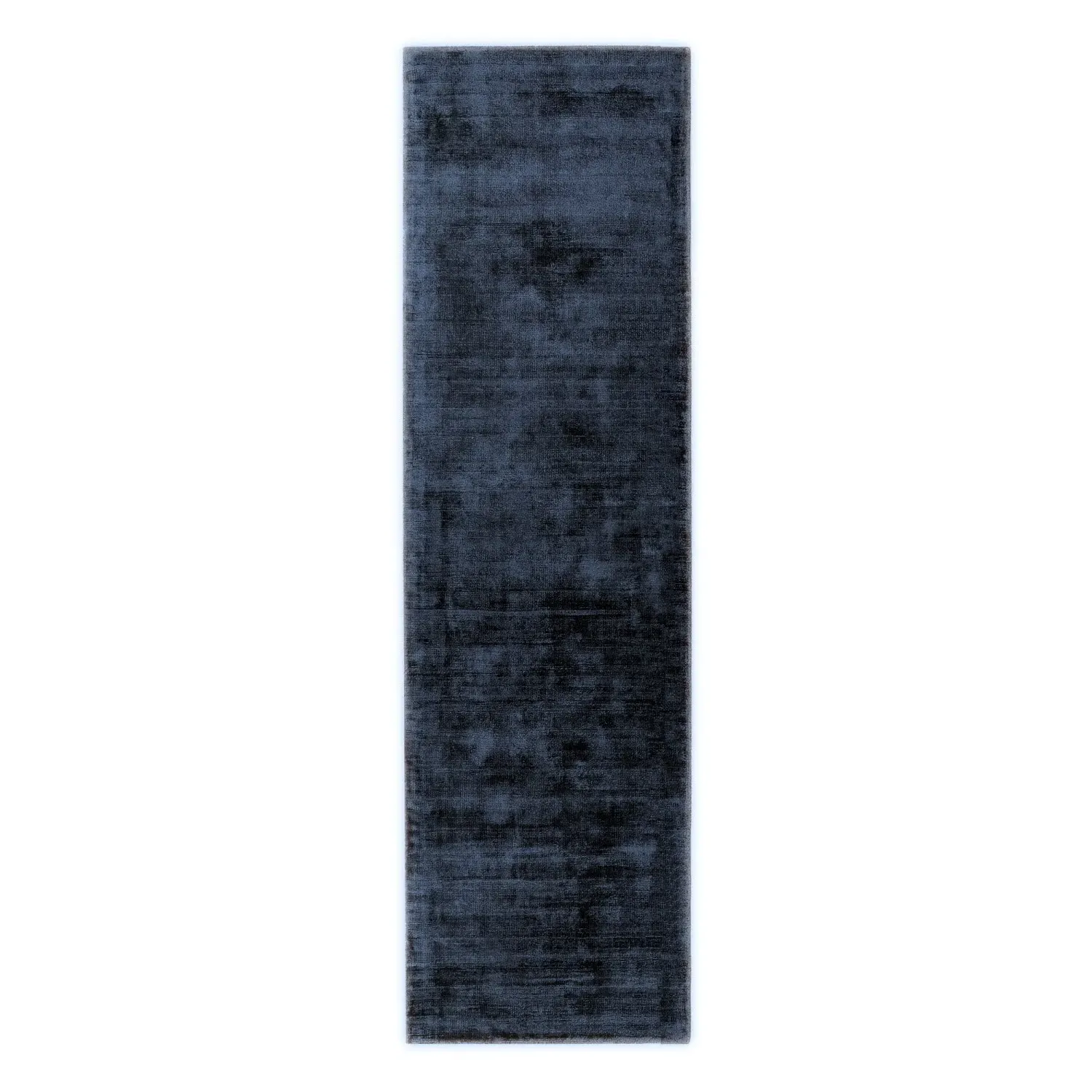 Runner Rug with Distressed Effect - Navy, Viscose