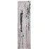Runner Rug with Marble Effect - Silver, Polyester