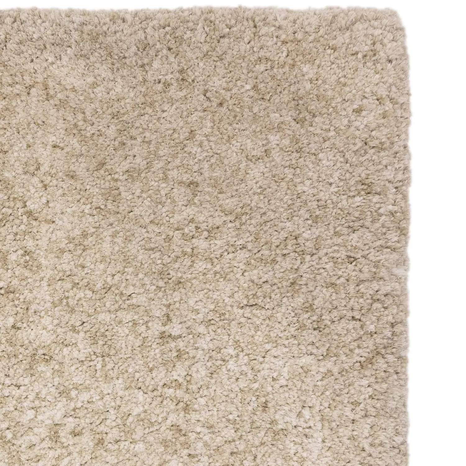 Shaggy Area Rug with High Pile - Beige, Microfibre