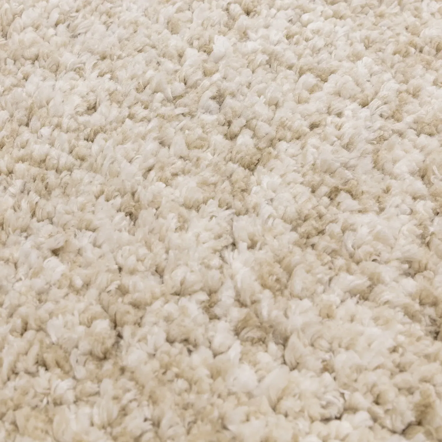 Shaggy Area Rug with High Pile - Beige, Microfibre