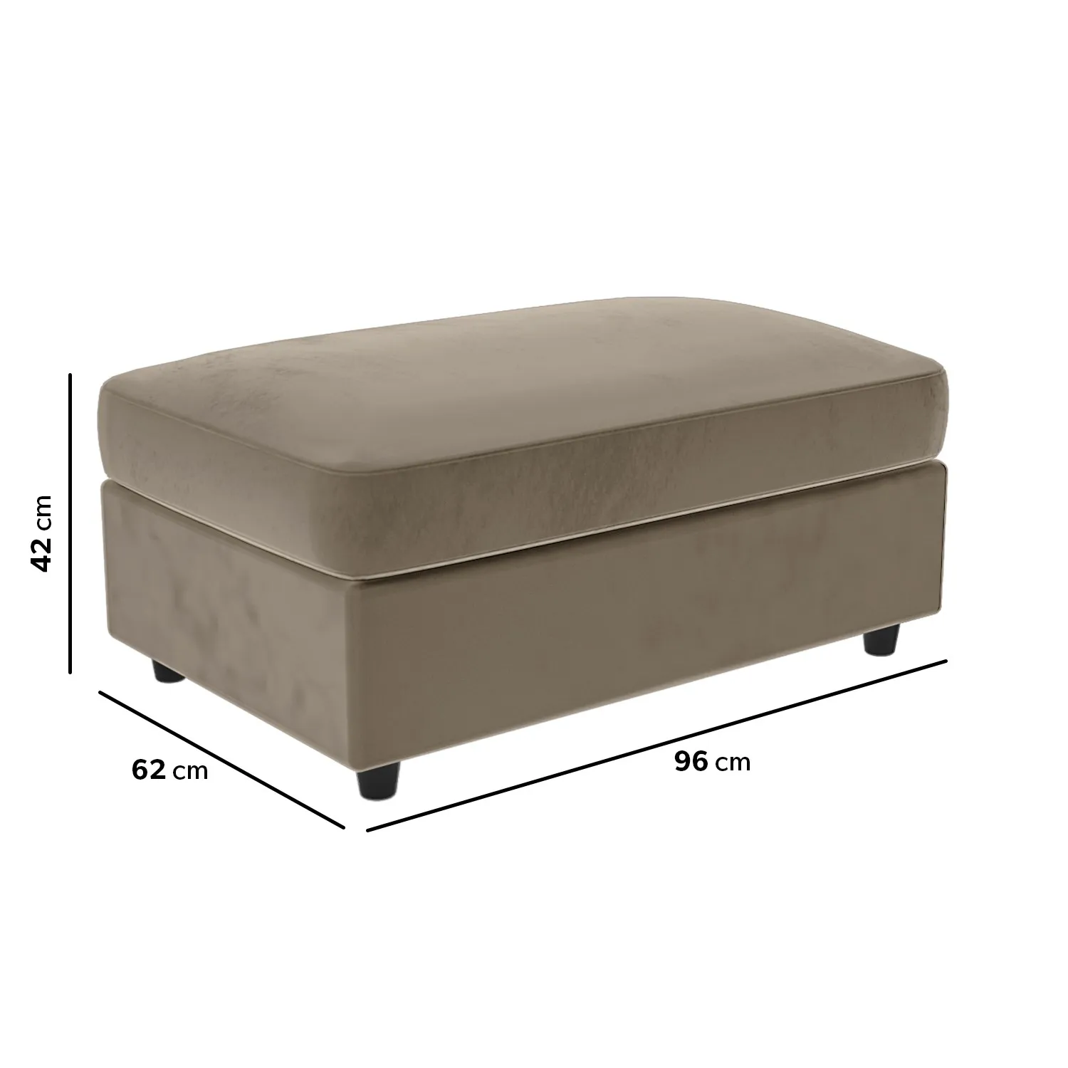 L-Shaped Corner Sofa Set with Chaise - Mink, Velvet