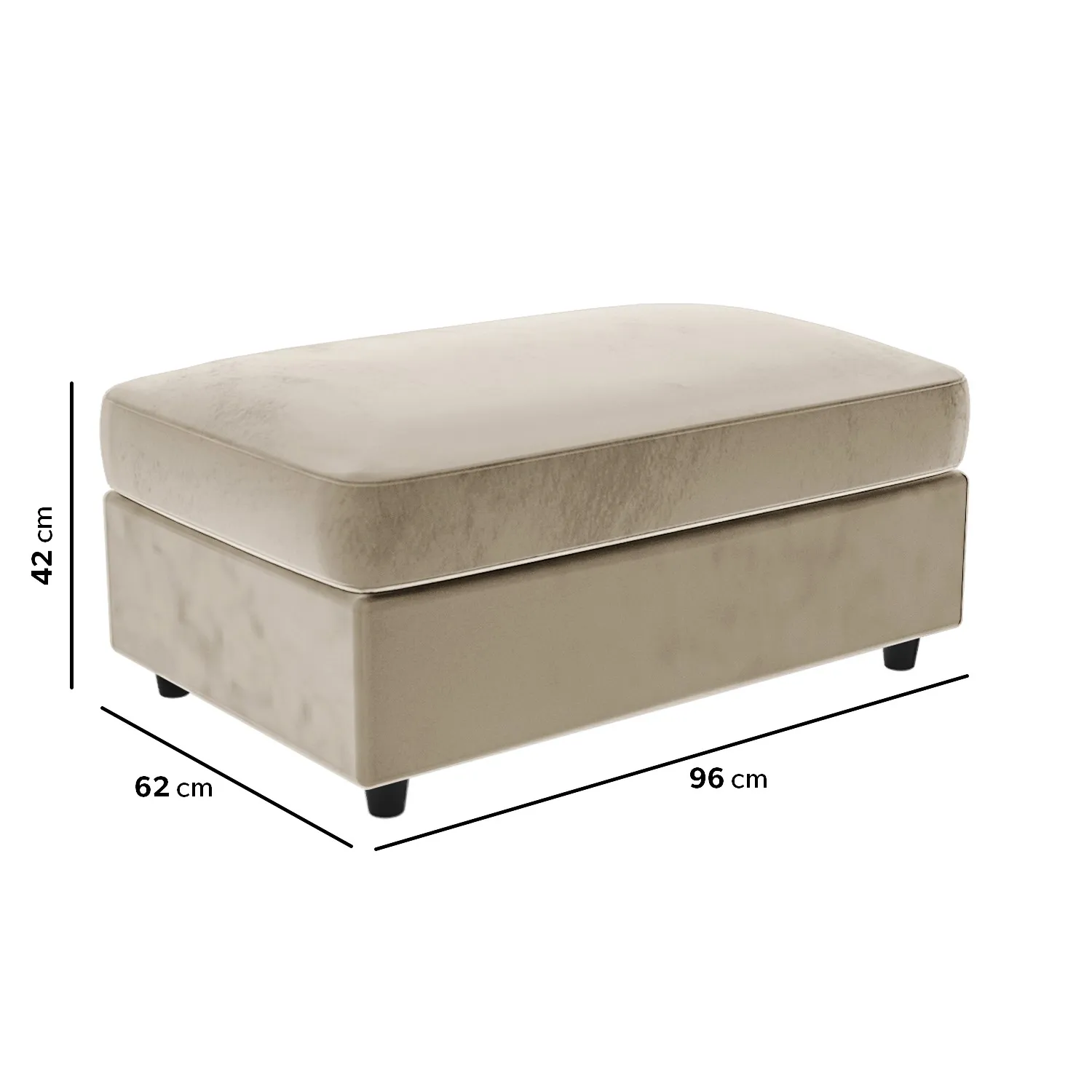 L-Shaped Corner Sofa Set with Chaise - Mink, Velvet