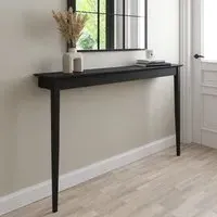 Large Wall Mounted Console Table - Black, Wood