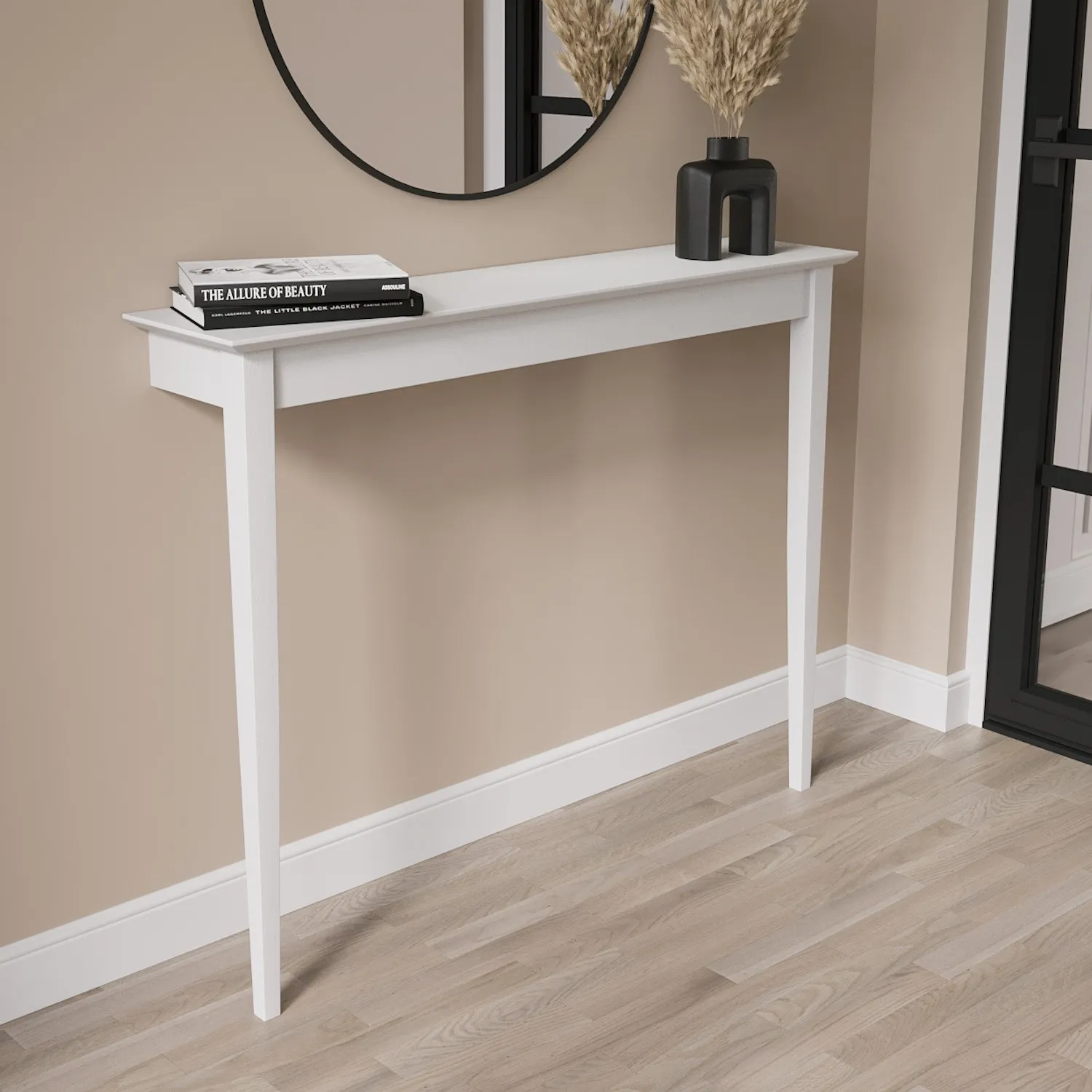 Small Wall Mounted Console Table - White, Wood image