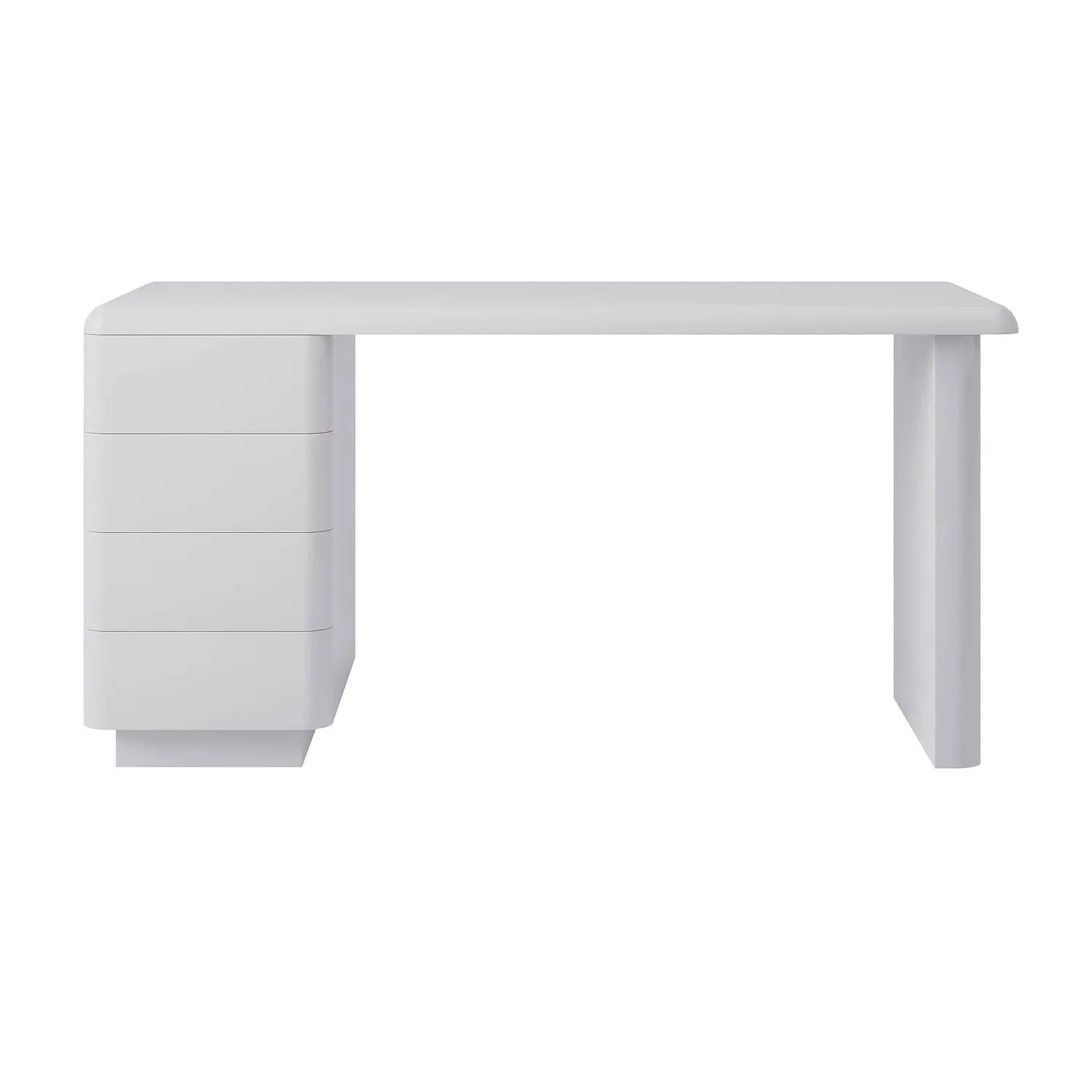 Desk with 4 Drawers - White, MDF