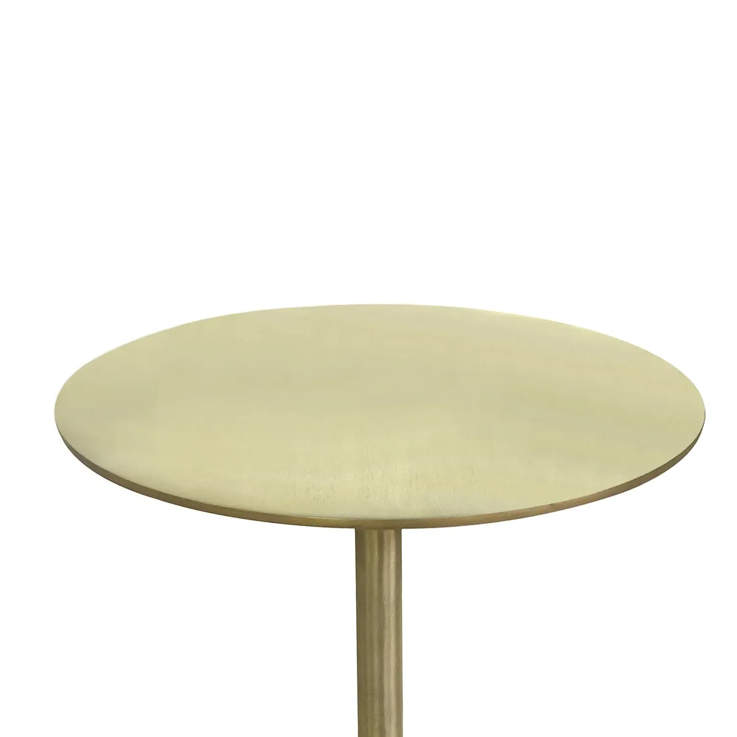 Round Side Table with Marble Base - Gold, Metal