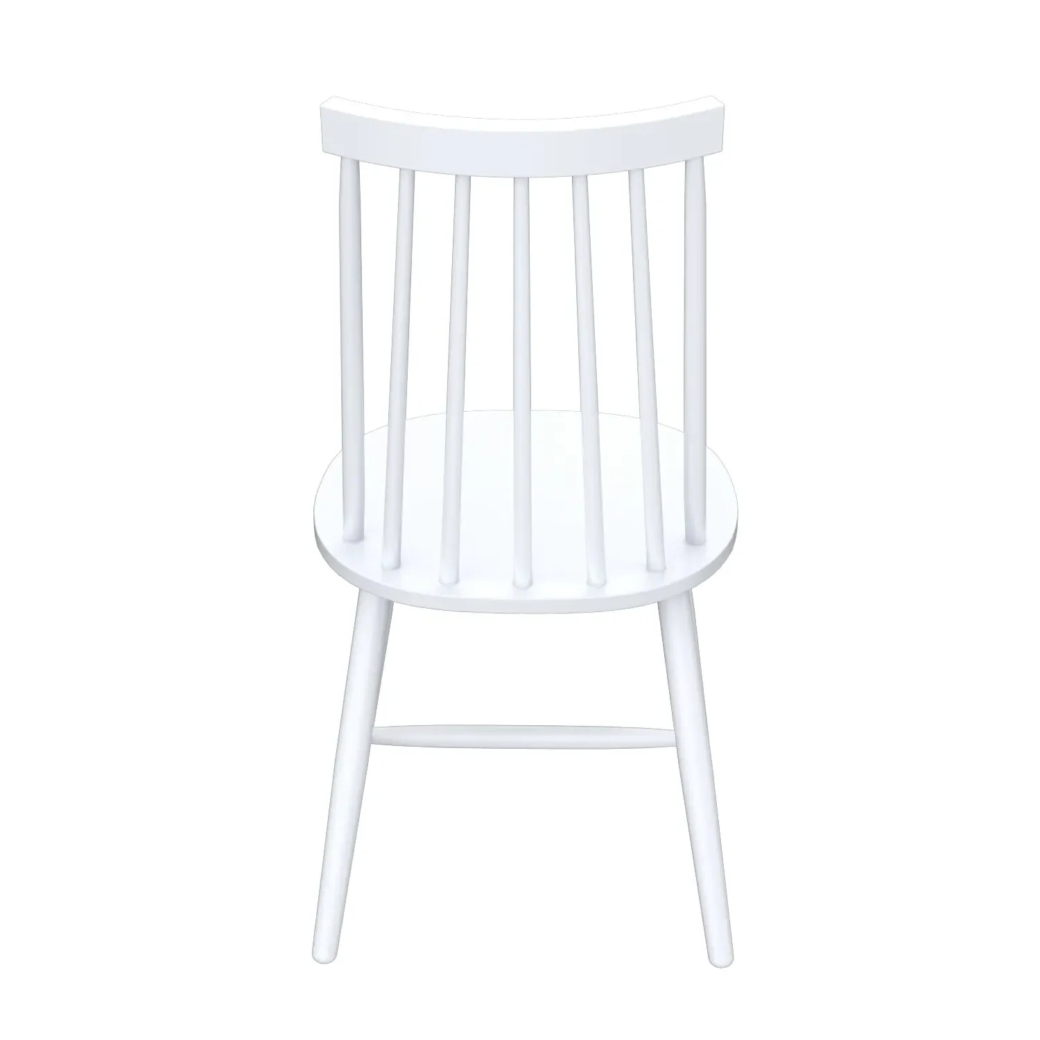Set of 2 Spindle Back Dining Chairs - White, Wood