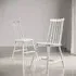 Set of 2 Spindle Back Dining Chairs - White, Wood