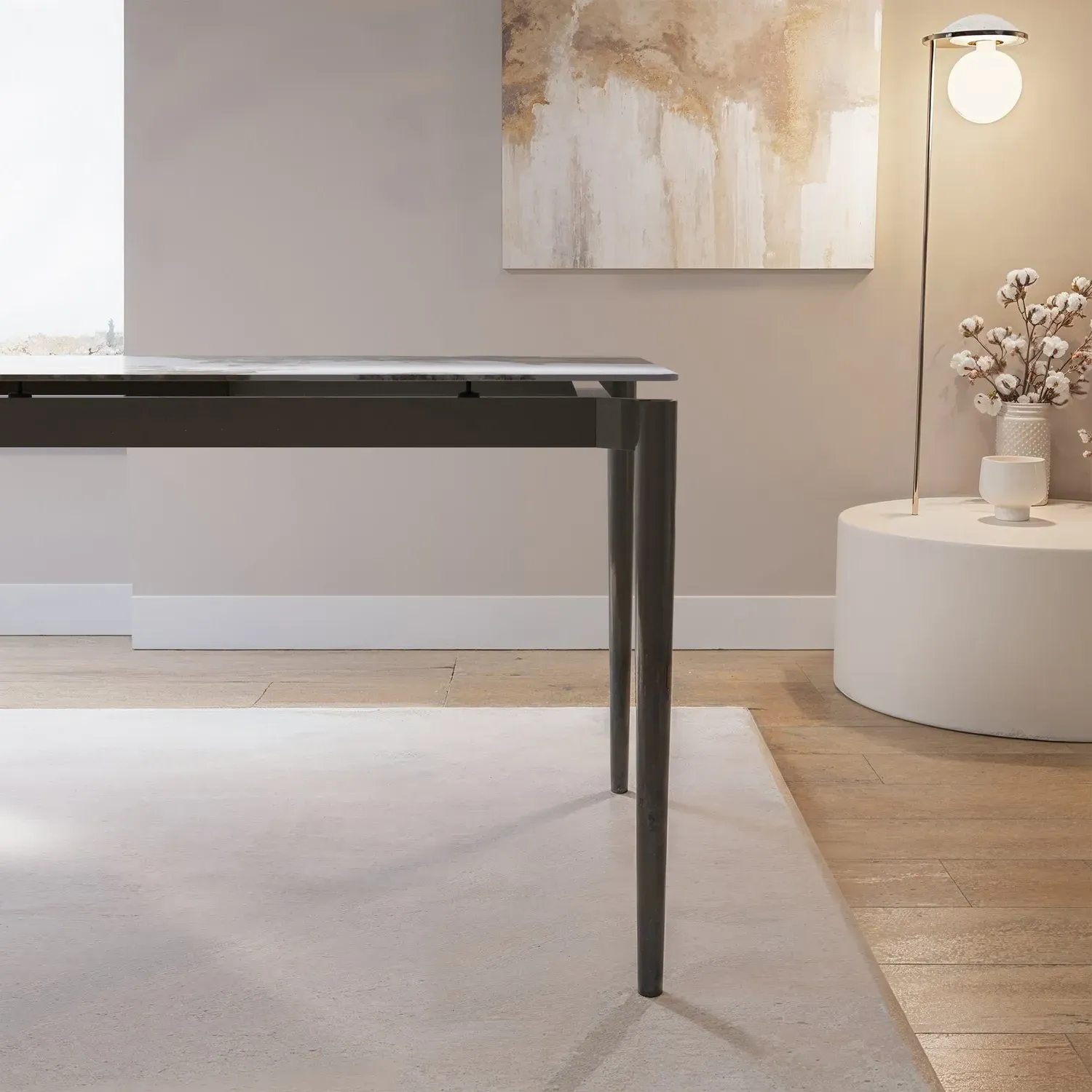 Extendable Dining Table - Black, Ceramic