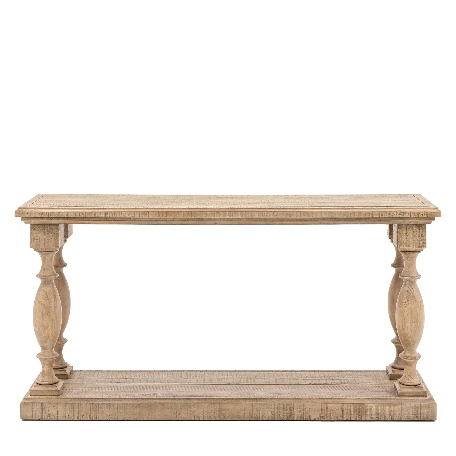 Console Table with Cross-Sawn Design - Brown, Pine