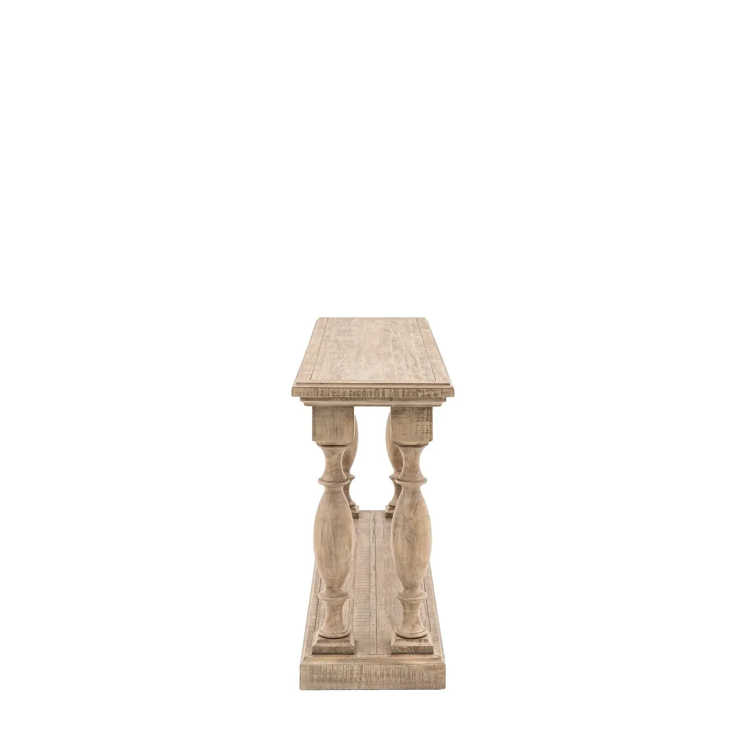Console Table with Cross-Sawn Design - Brown, Pine
