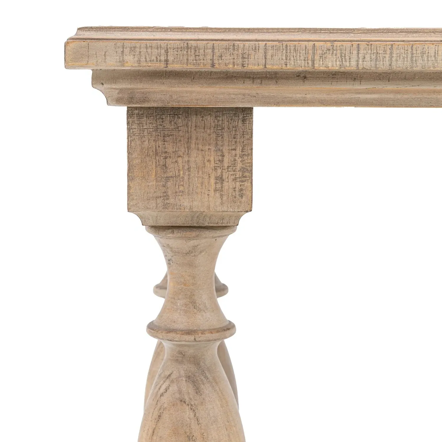 Console Table with Cross-Sawn Design - Brown, Pine