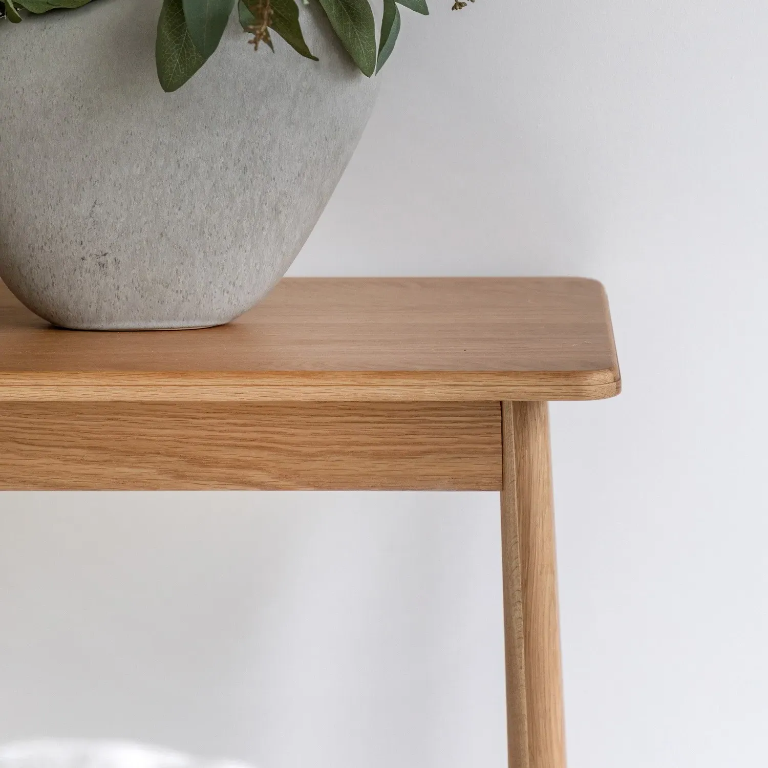 Console Table with Tapered Legs - Brown, Oak