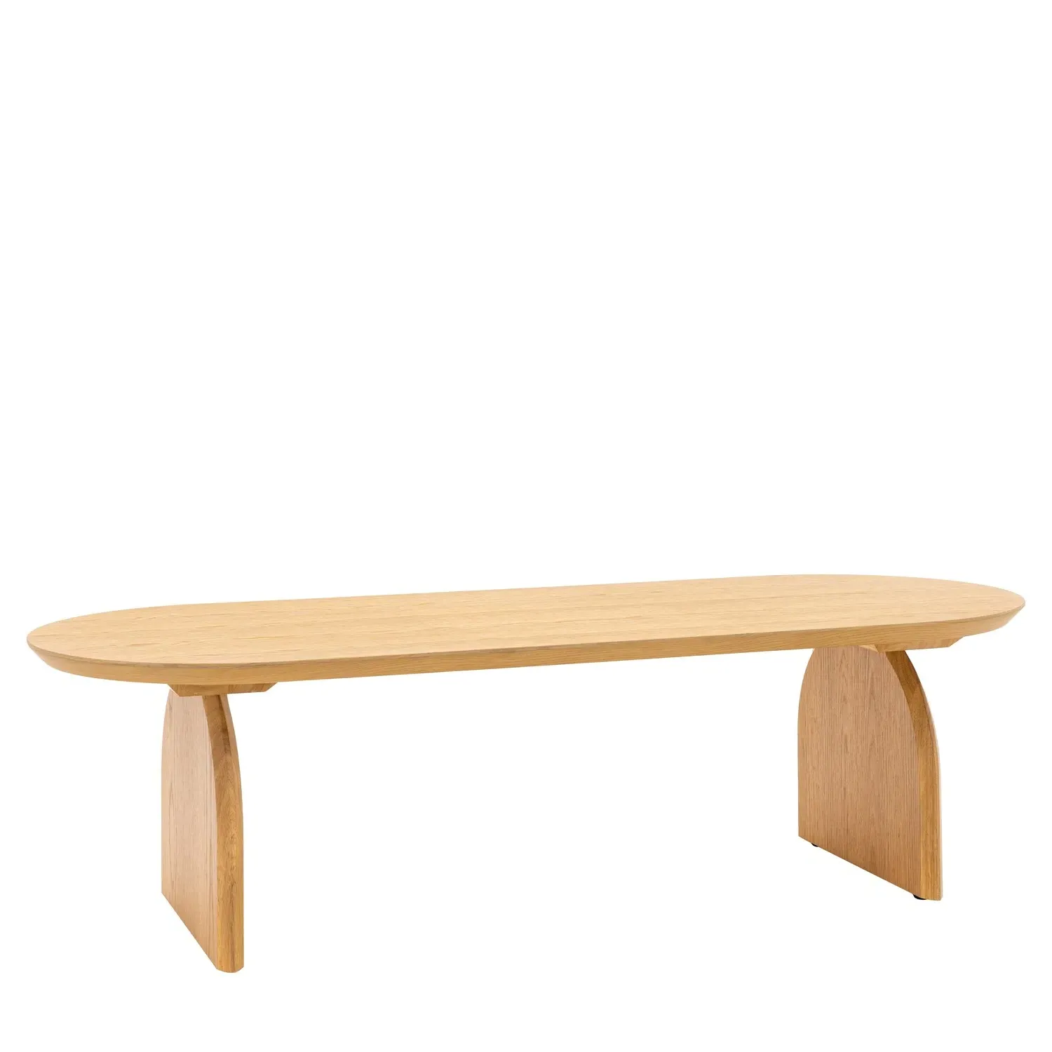 Curved Coffee Table - Brown, Oak