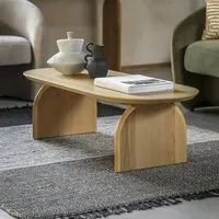 Curved Coffee Table - Brown, Oak