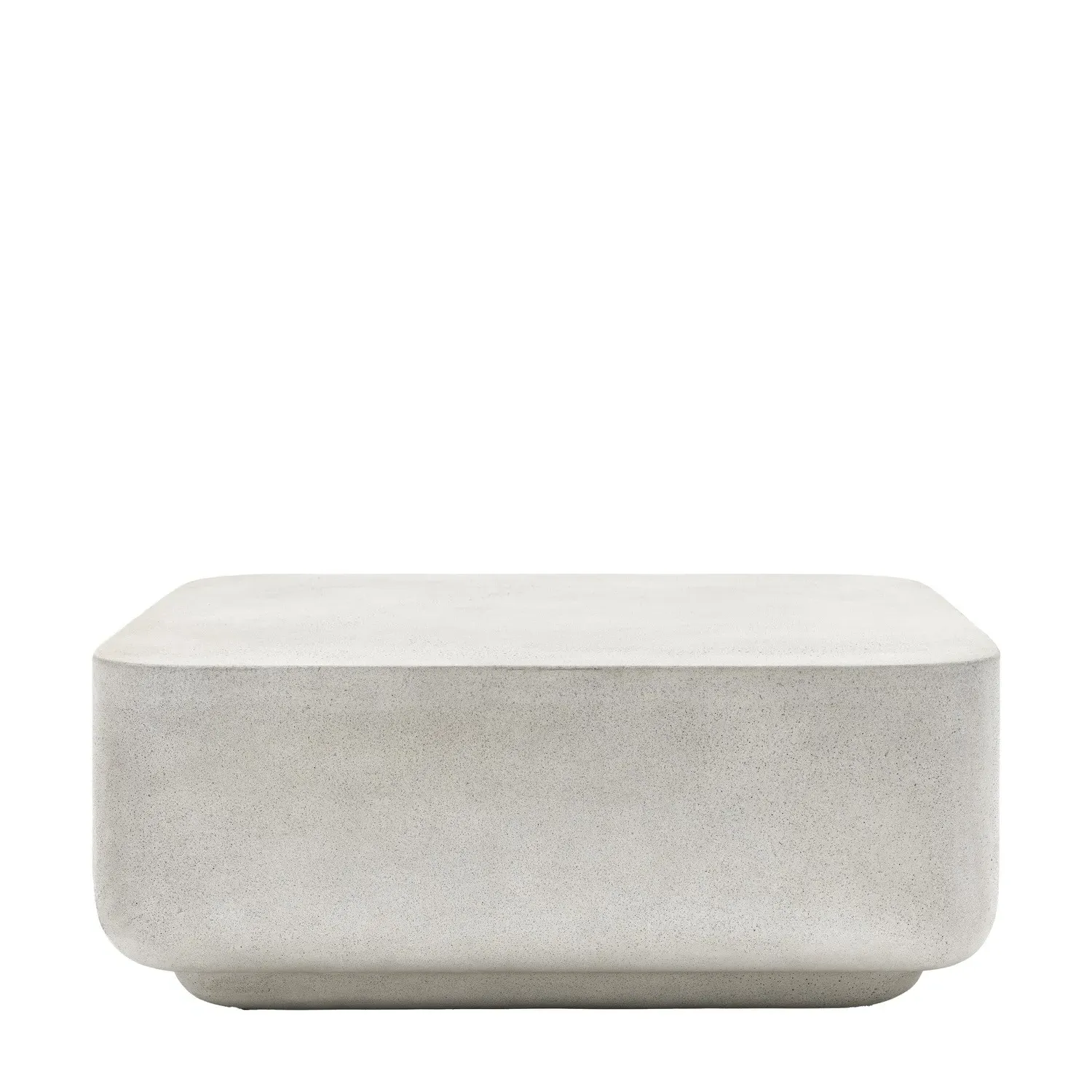 Curved Square Coffee Table - White, Concrete