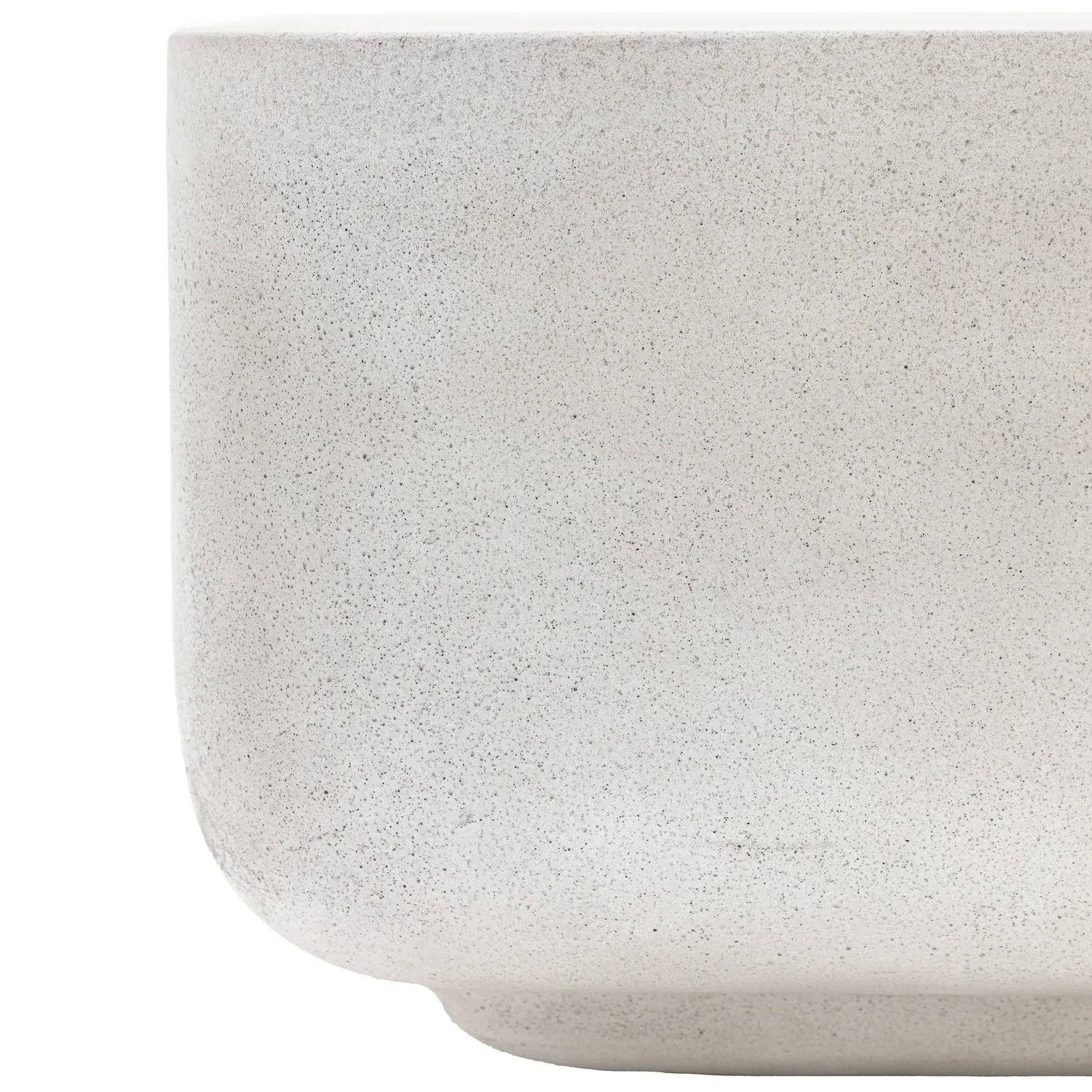 Curved Square Coffee Table - White, Concrete