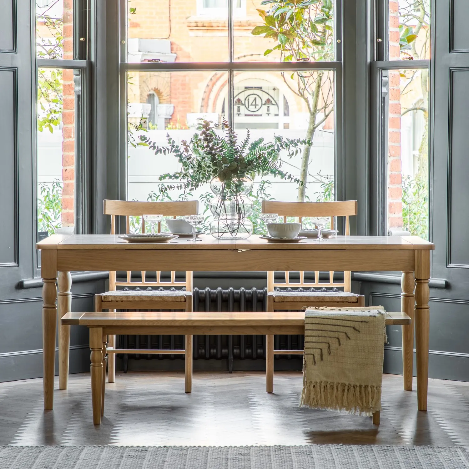 Extendable Dining Table - Brown, Oak