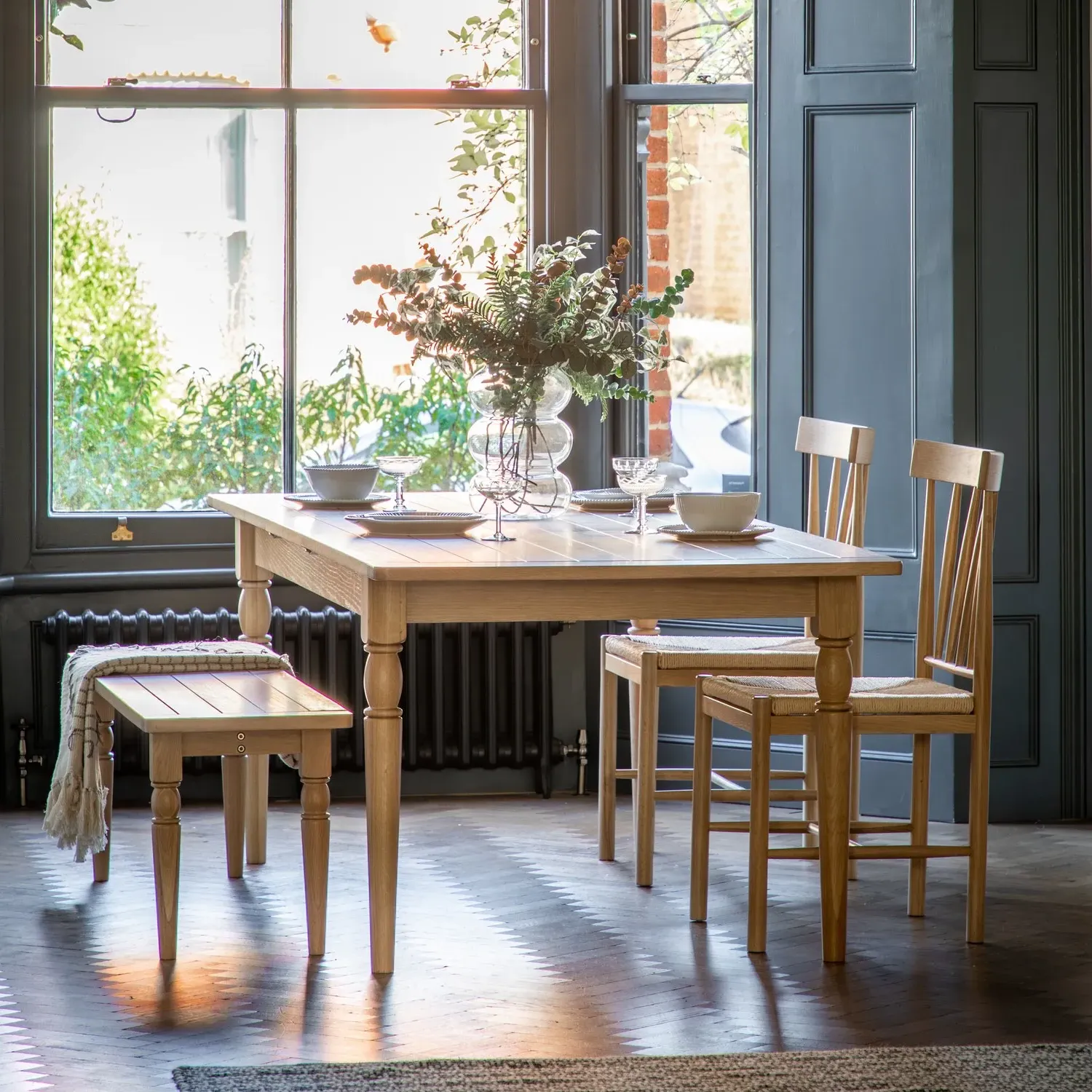 Extendable Dining Table - Brown, Oak