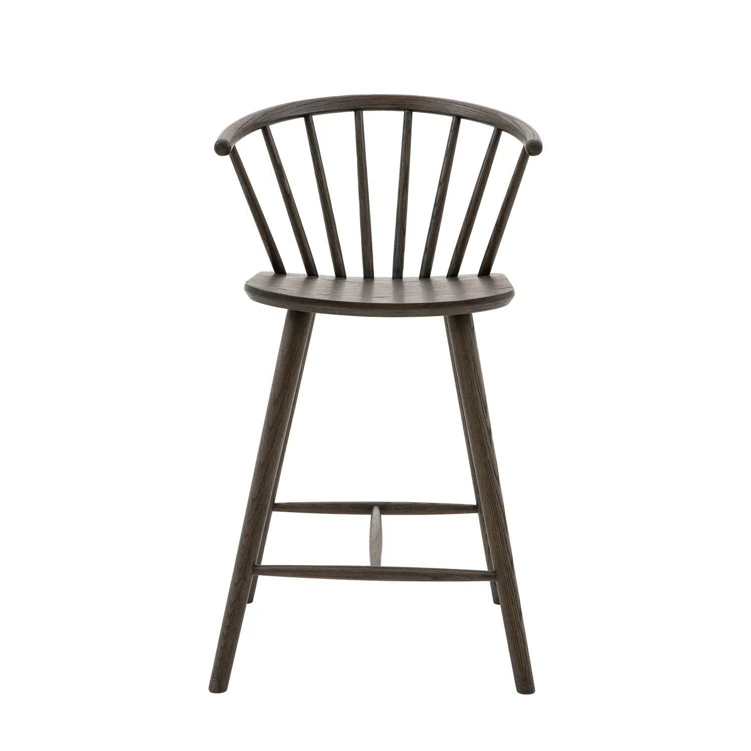Kitchen Stool with Spindles - Brown, Oak