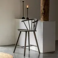 Kitchen Stool with Spindles - Brown, Oak