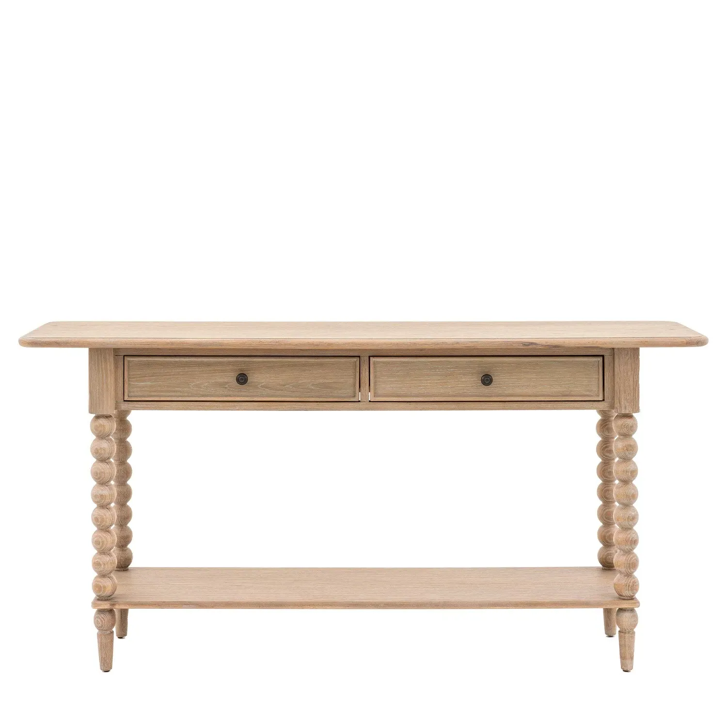 Large Console Table with 2 Drawers - Brown, Oak