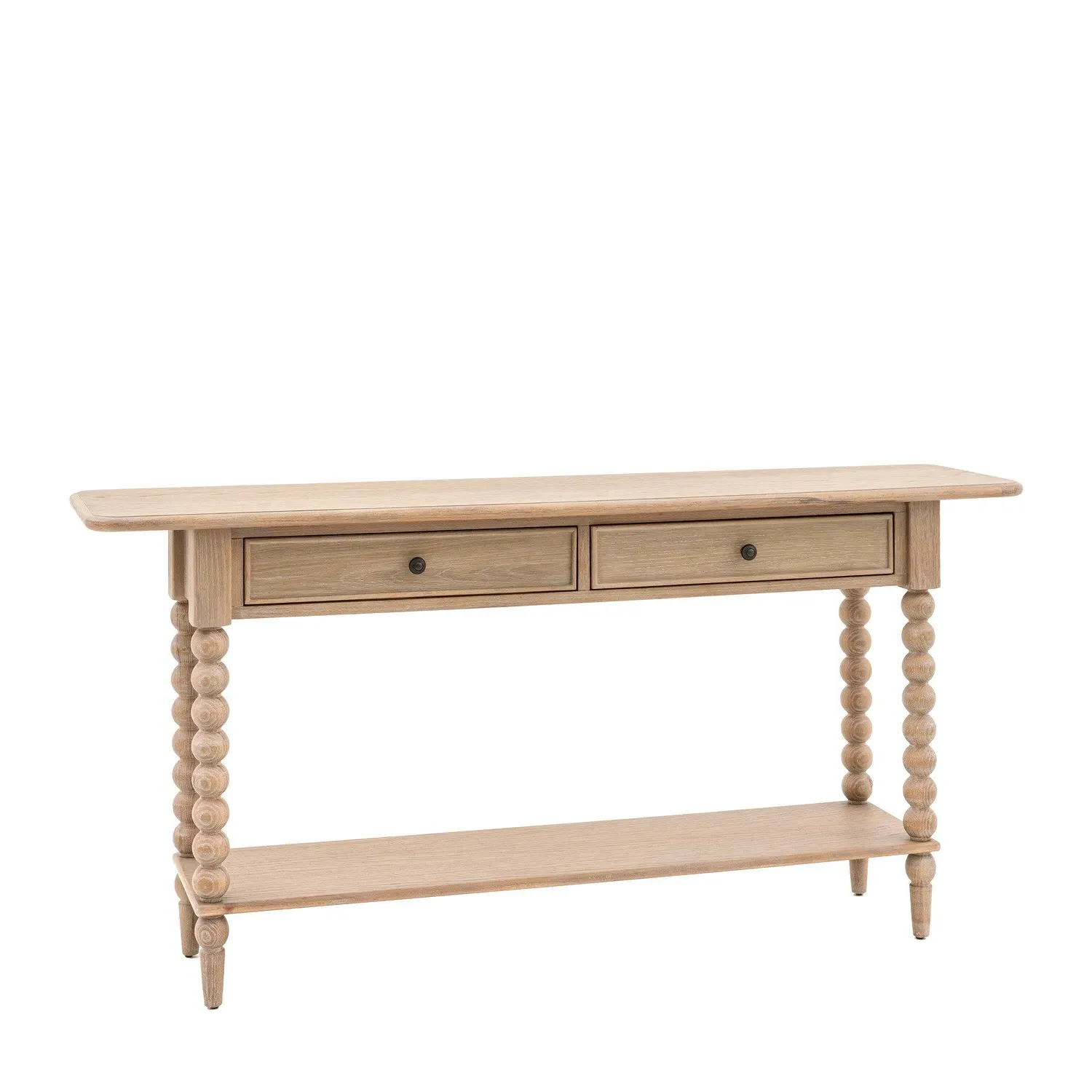 Large Console Table with 2 Drawers - Brown, Oak