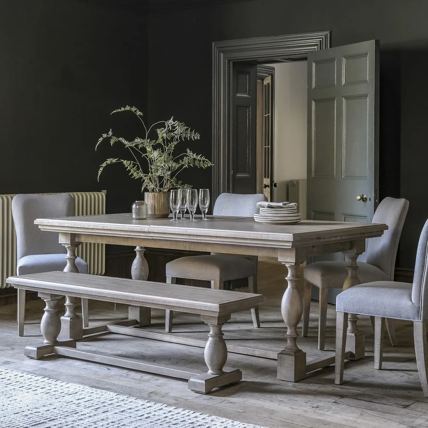 Large Dining Bench - Brown, Pine