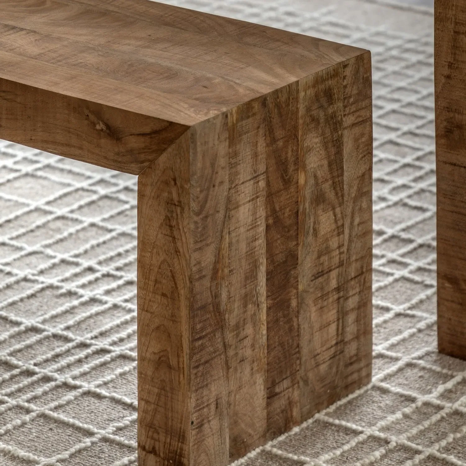 Large Dining Bench Seats 2-3 - Brown, Mango Wood