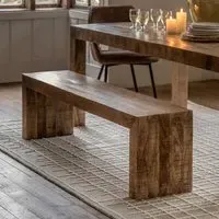 Large Dining Bench Seats 2-3 - Brown, Mango Wood